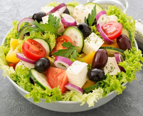 Filling-Greek-salad-having-feta-cheese